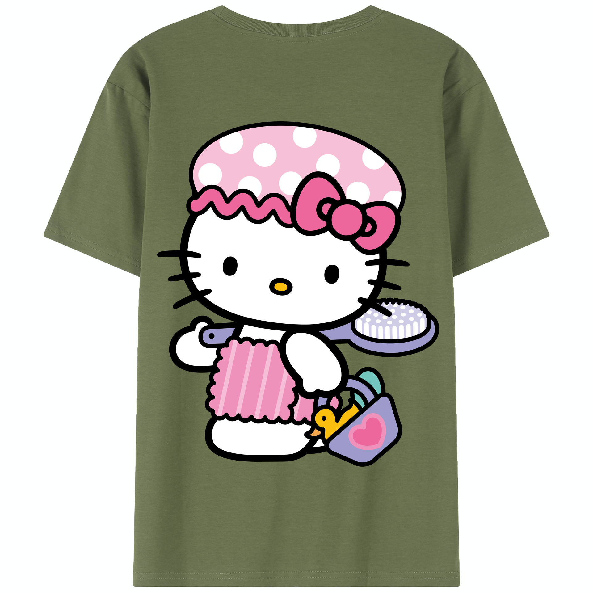 （画像用） Hello Kitty ハローキティ 綿100％半袖Tシャツ（背面プリント）